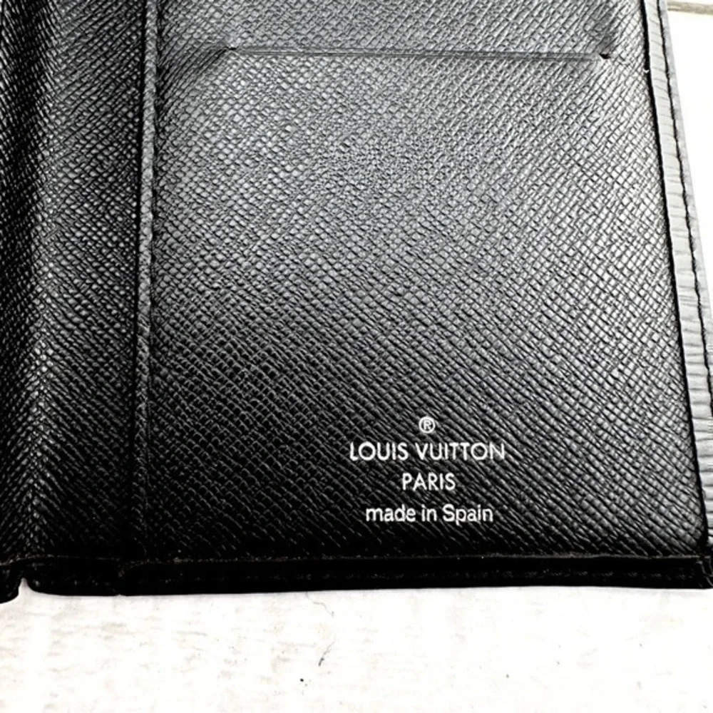 AUTHENTIC Louis Vuitton Monogram Porte Valeurs Checkbook Wallet. Color: Black